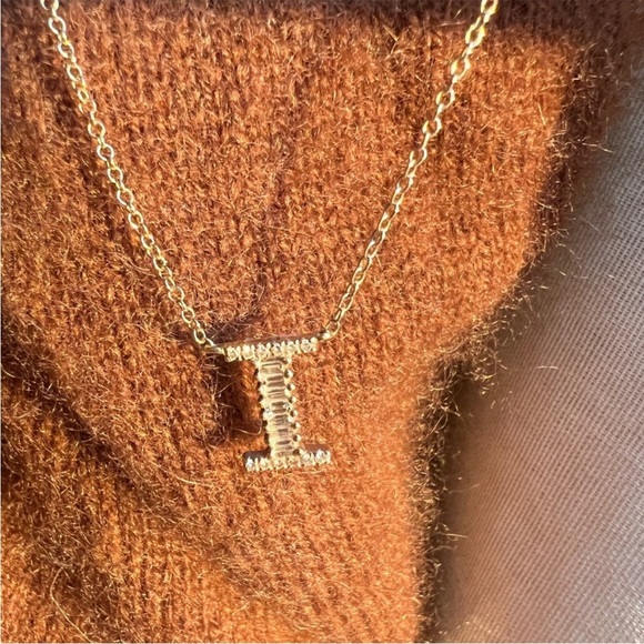 Ring Concierge Baguette and Pave Initial Necklace - Picture 2 of 3